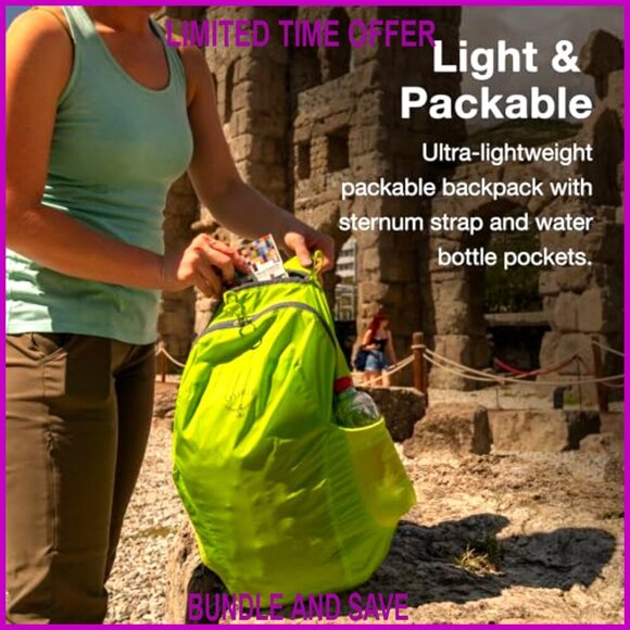 Ultralight Collapsible Travel Backpack, 18L Nylon Daypack main image 6